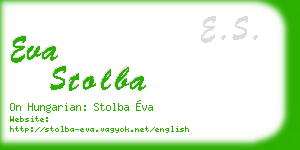eva stolba business card